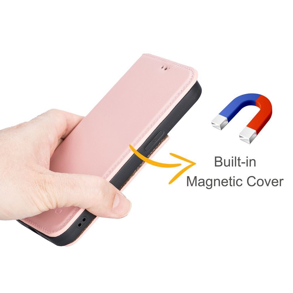 iPhone 13 Pro Max Bouletta Brooks Leder Slim Etui Rosa