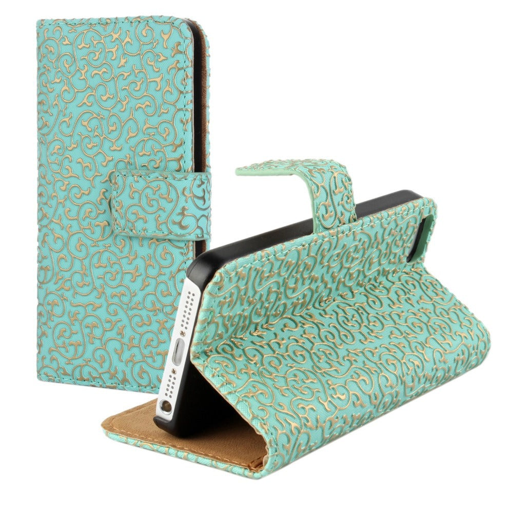 Grün Edel Flip Case Kreditkartefach iPhone 6+ 6S+