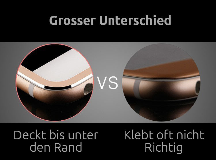 Rosa Panzer Schutzfolie mit erweitertem Alu-Rand iPhone 6 / 6s