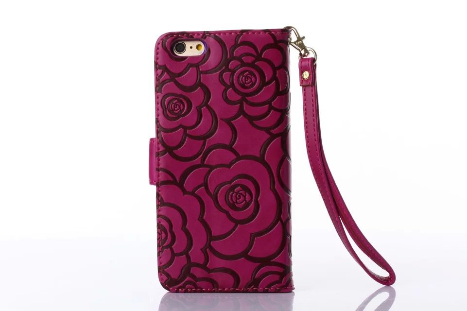 Book Wallet Flip Leder Tasche Hülle mit Kartenfach Lila