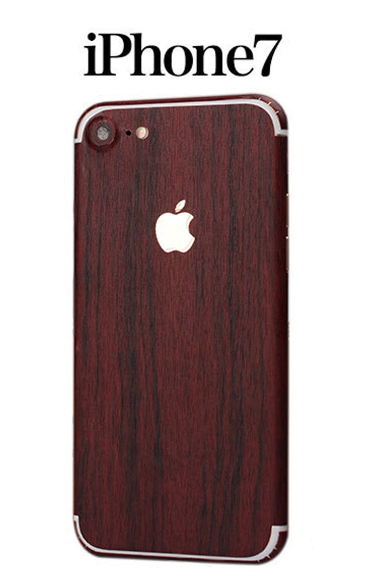 iPhone 7 Holz Aufkleber Folie Sticker Skin Dunkelbraun