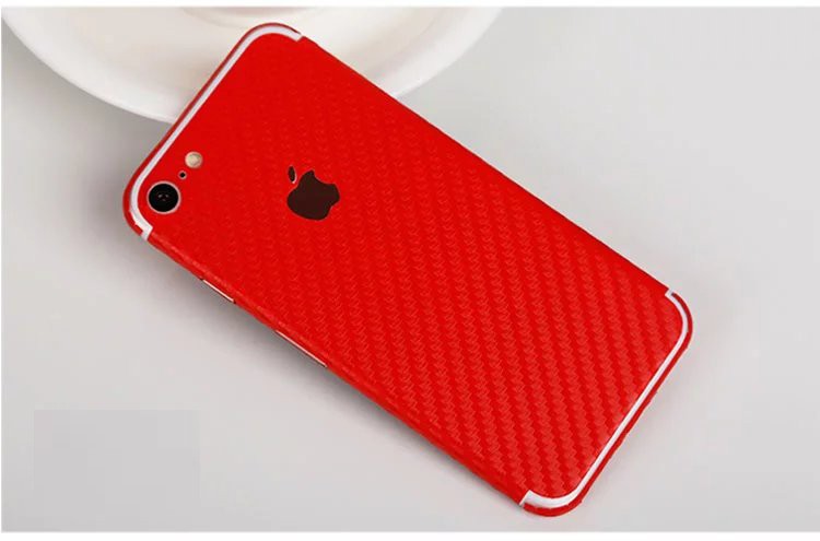 iPhone 7 Carbon Aufkleber Folie Sticker Rot