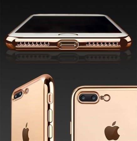 Gold Transparent Silikon Case iPhone 7
