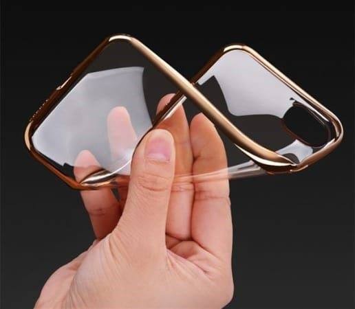 Gold Transparent Silikon Case iPhone 7