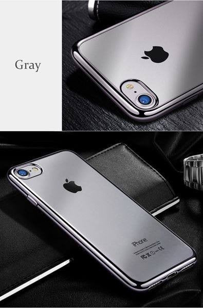 Schwarz Silikon Transparent Case iPhone 7 Plus