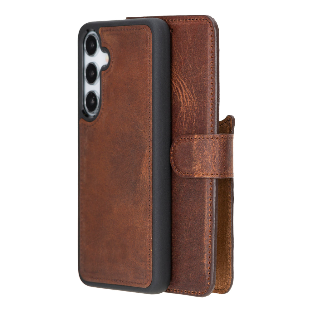 Echtleder-Wallet-Hülle (Samsung Galaxy S25 Plus) - Phonebazaar