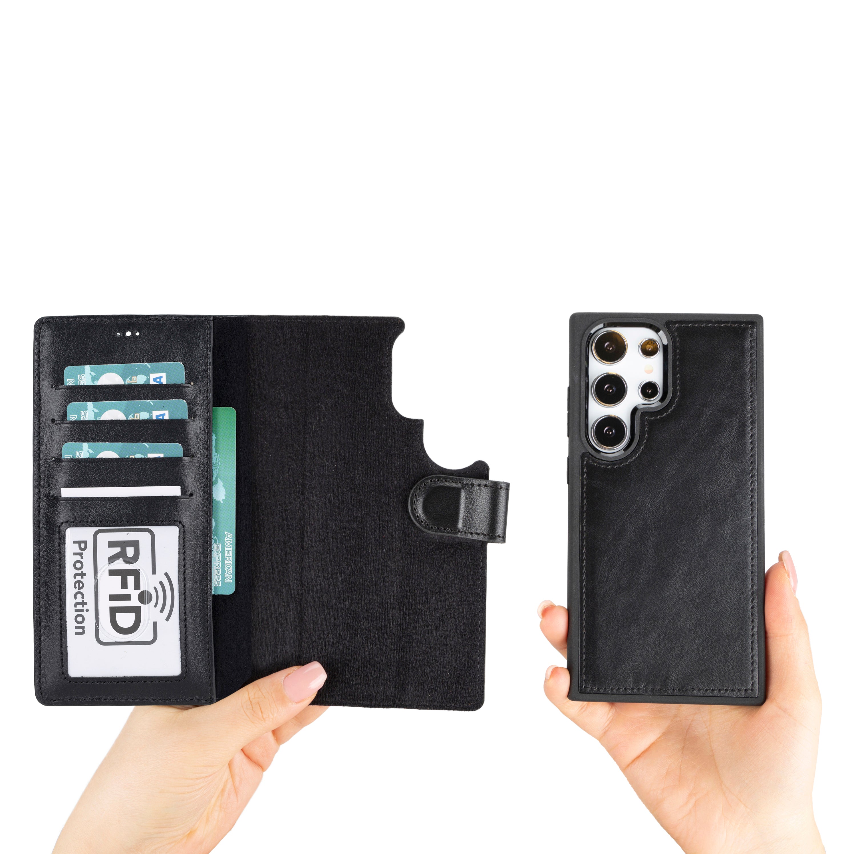 Echtleder-Wallet-Hülle (Samsung Galaxy S25 Ultra) - Phonebazaar