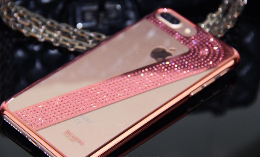 Edle Bling Hülle für iPhone 7 Plus Rosa