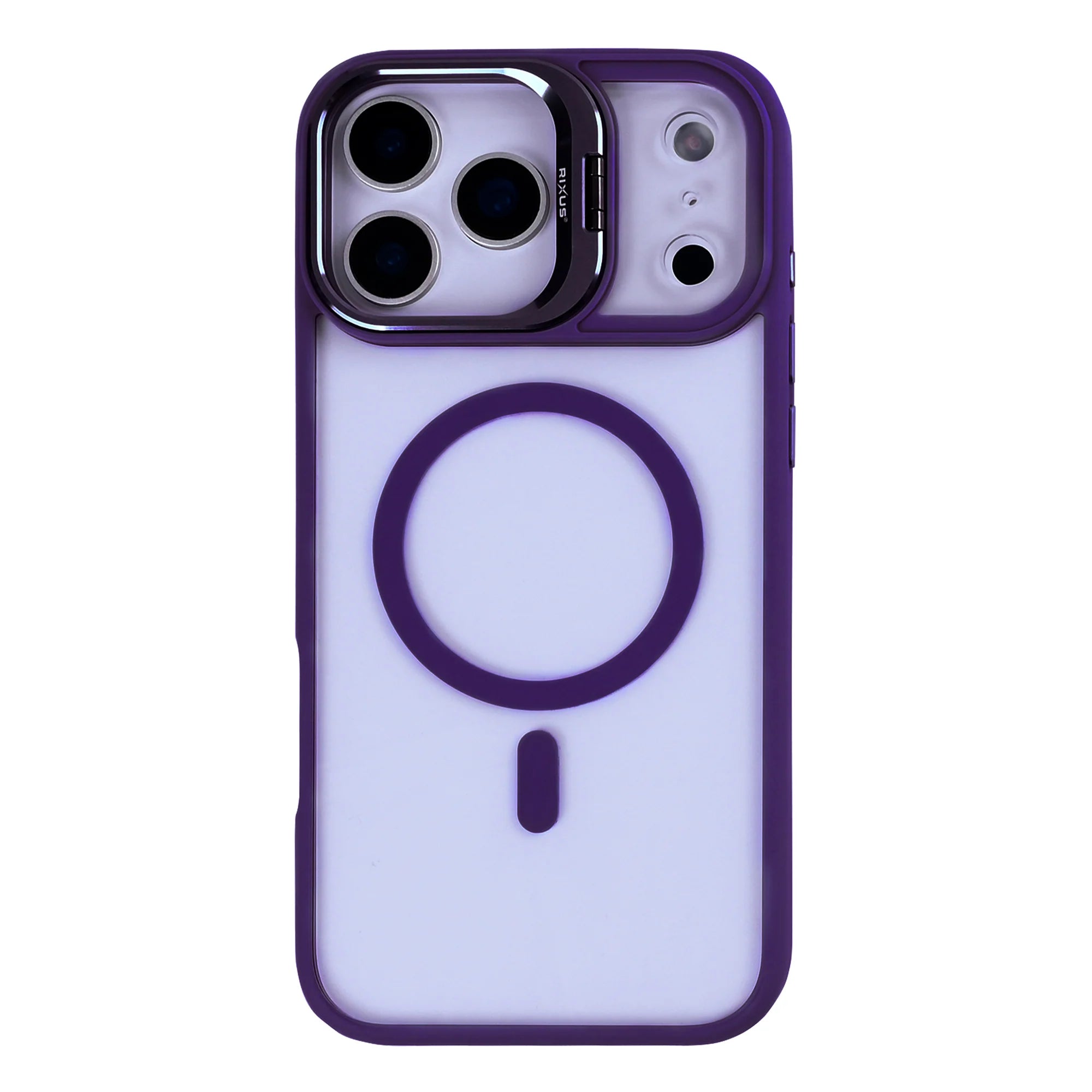 Rixus iPhone 17 Pro Case – MagSafe mit Kamera Glas Schutz Deep Purple