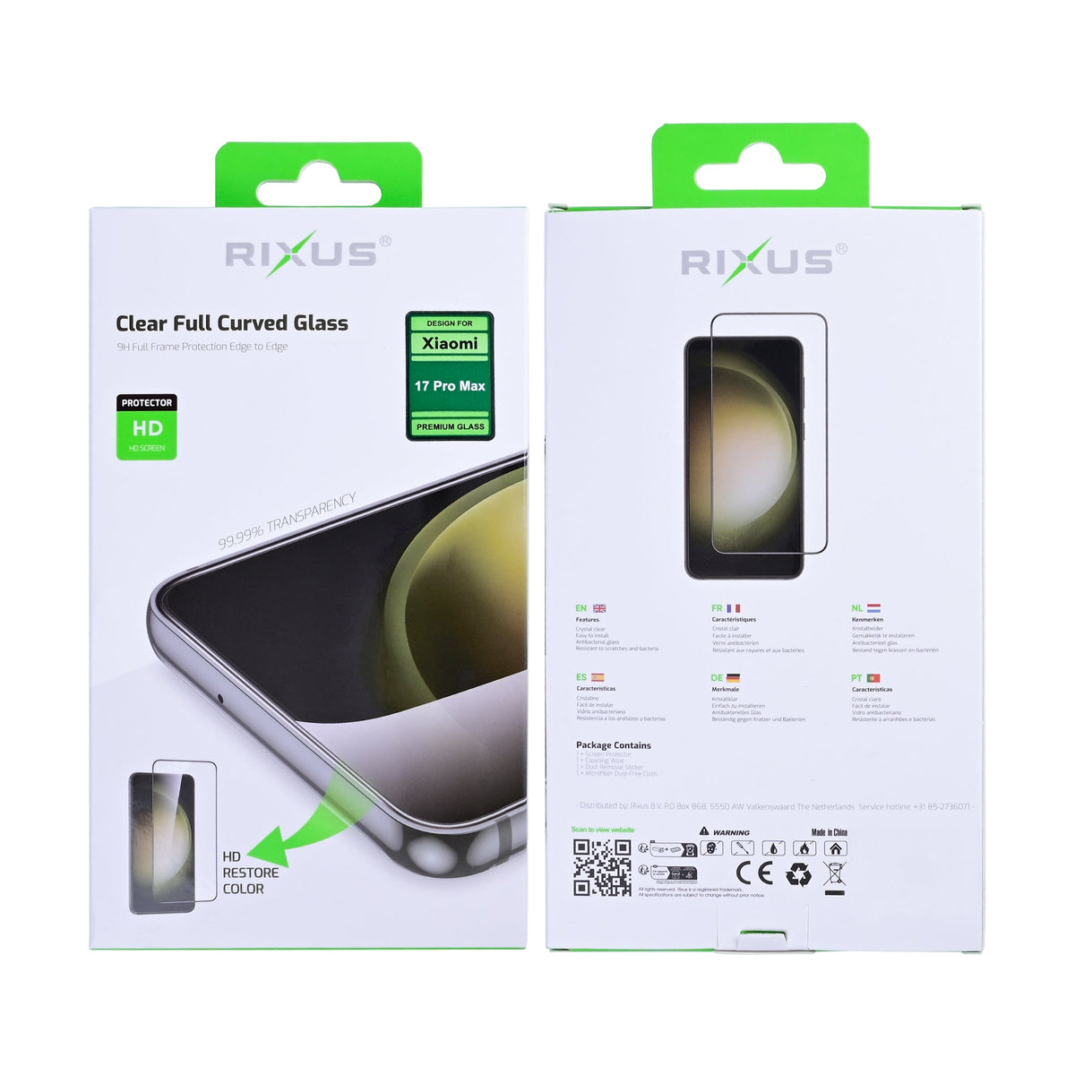 Rixus Clear HD Ultra Line Panzerglas für Xiaomi 17 Pro Max
