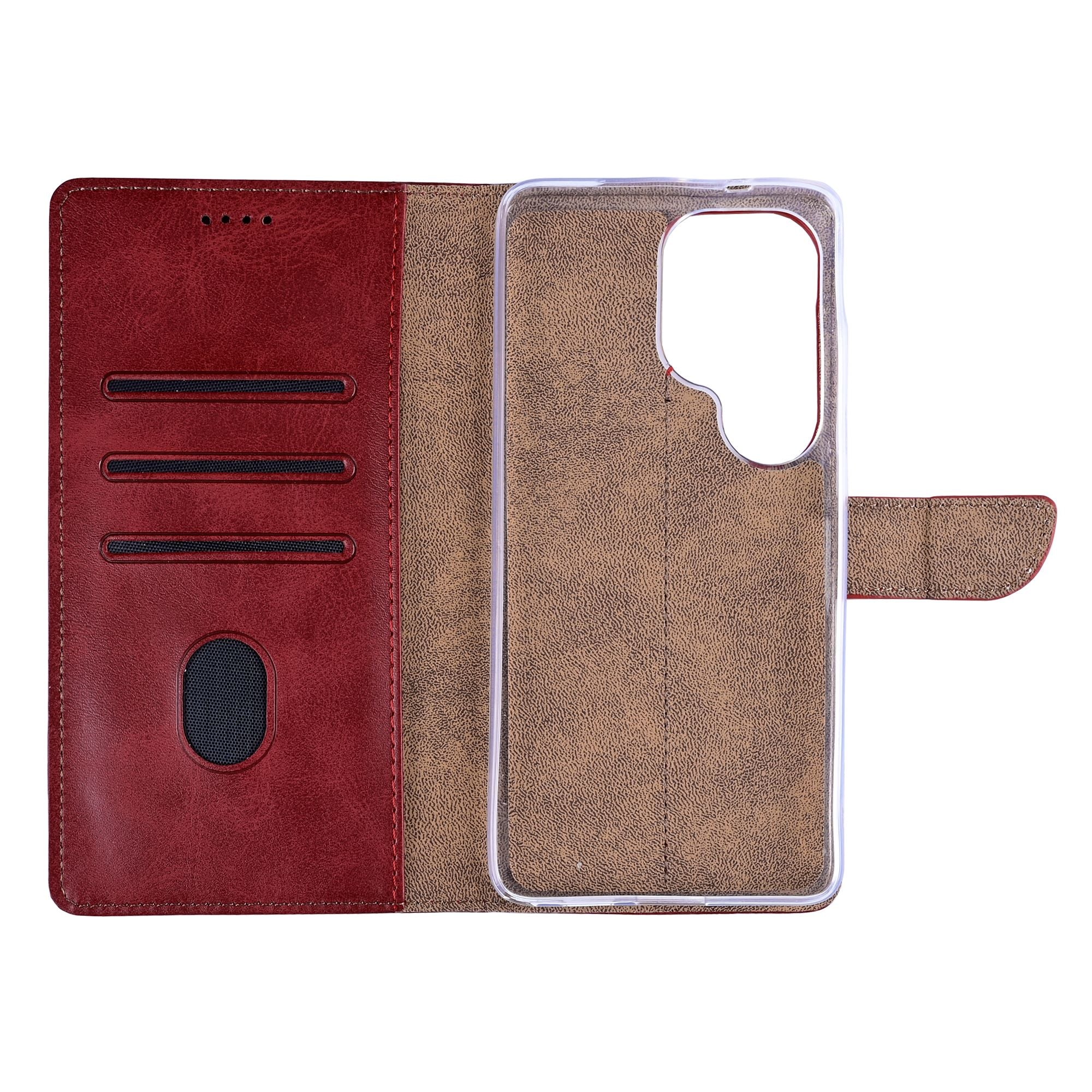 Rixus Book Case Wallet Case für Samsung Galaxy S26 Ultra Rot