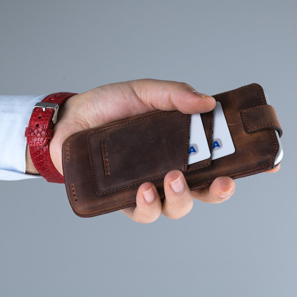Universal Ledertasche Hülle mit Kartenfächern