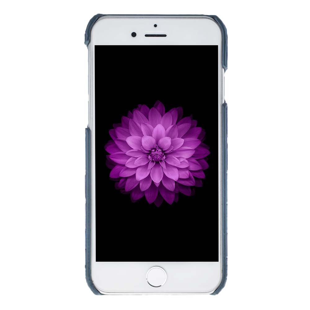 Trinity Echt Ledertasche Set iPhone 7 Blau