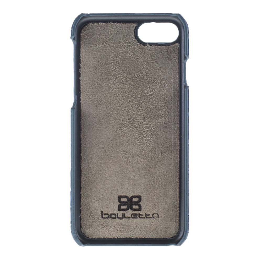 Trinity Echt Ledertasche Set iPhone 7 Blau
