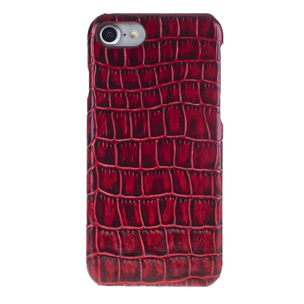 Trinity Echt Ledertasche Set iPhone 7 Rot