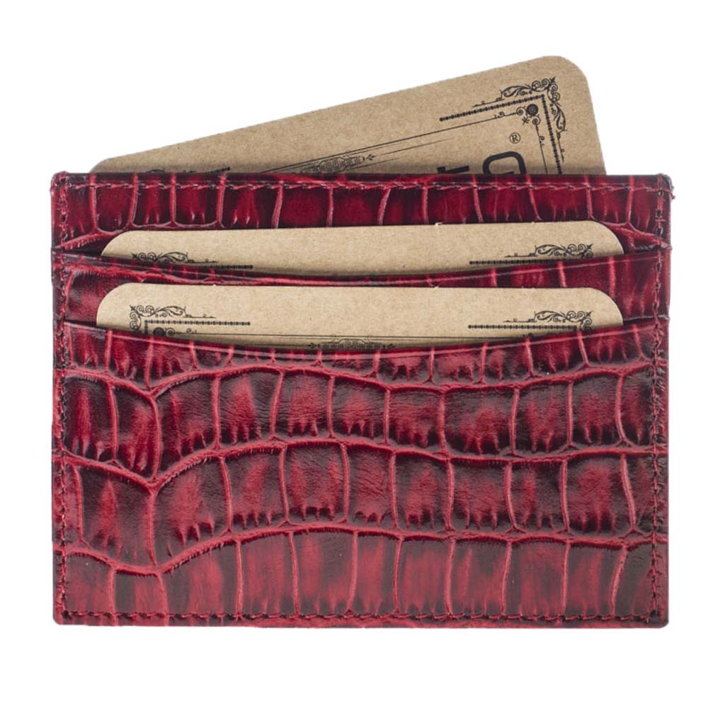 Trinity Echt Ledertasche Set iPhone 7 Rot