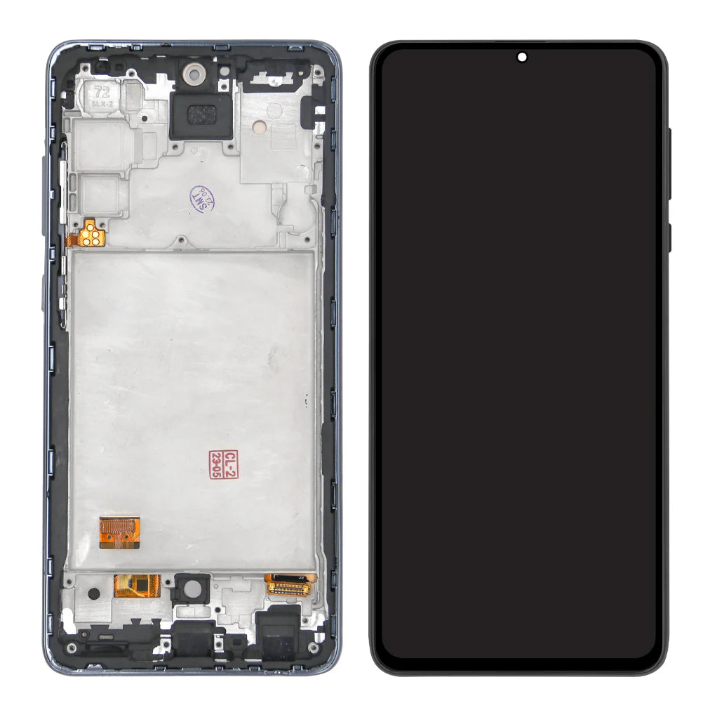 Samsung Galaxy A72 Soft OLED Display (Schwarz, mit Rahmen)