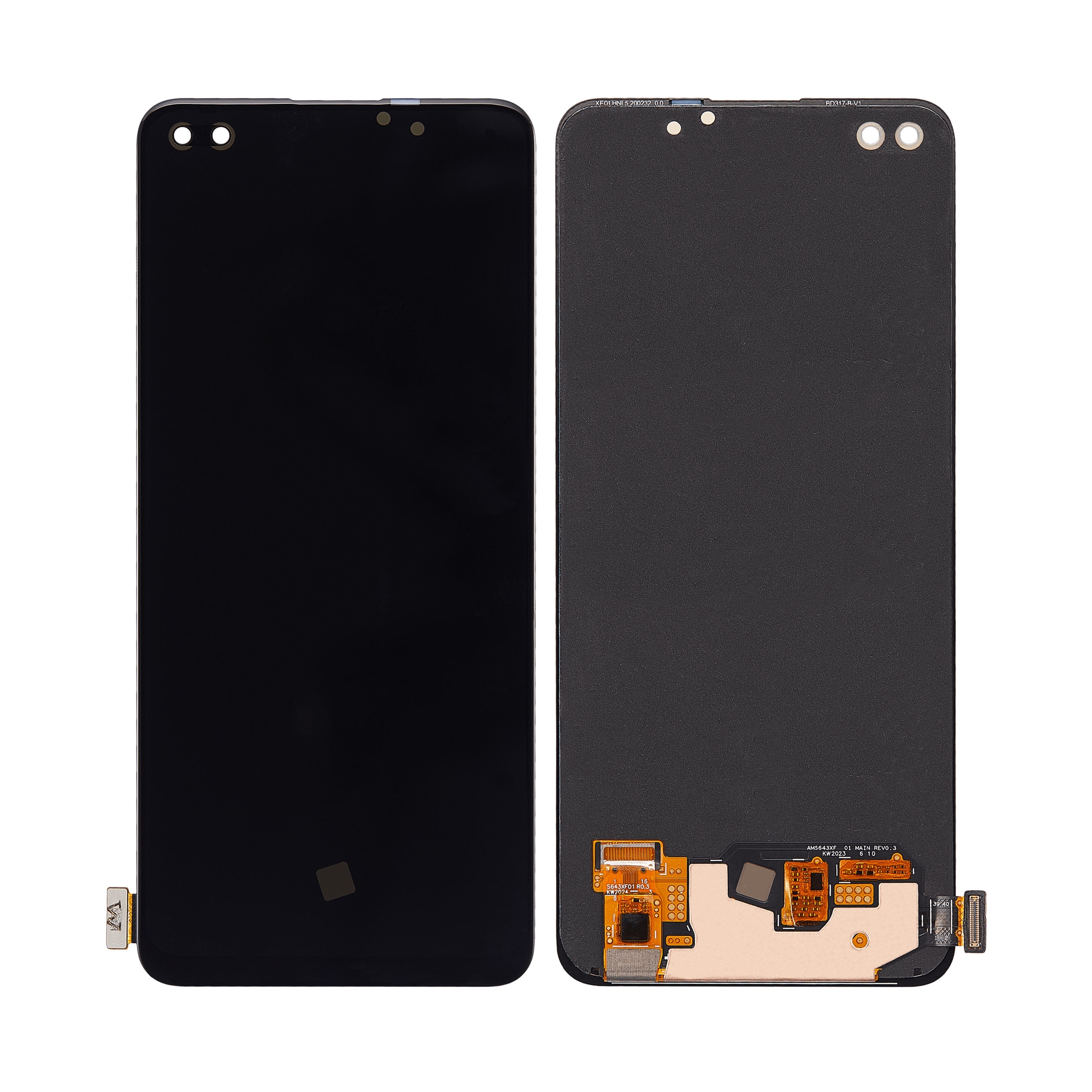 Oppo Reno 4 5G Display And Digitizer Without Frame Black OEM