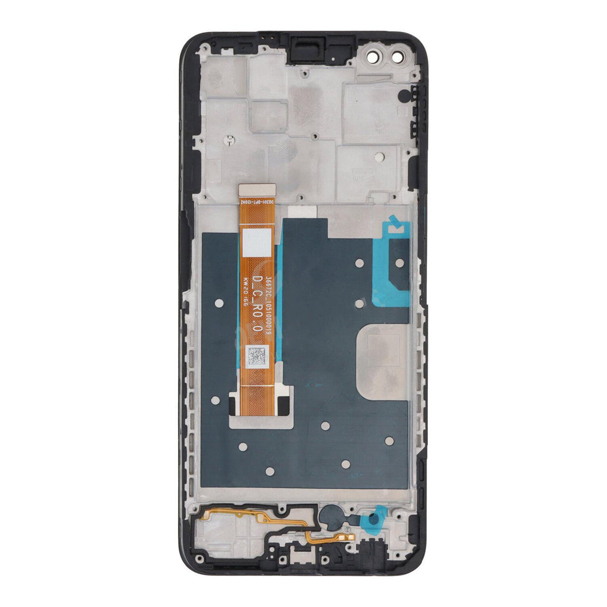 Oppo Reno 4Z 5G Display und Digitizer mit Rahmen, Schwarz, OEM