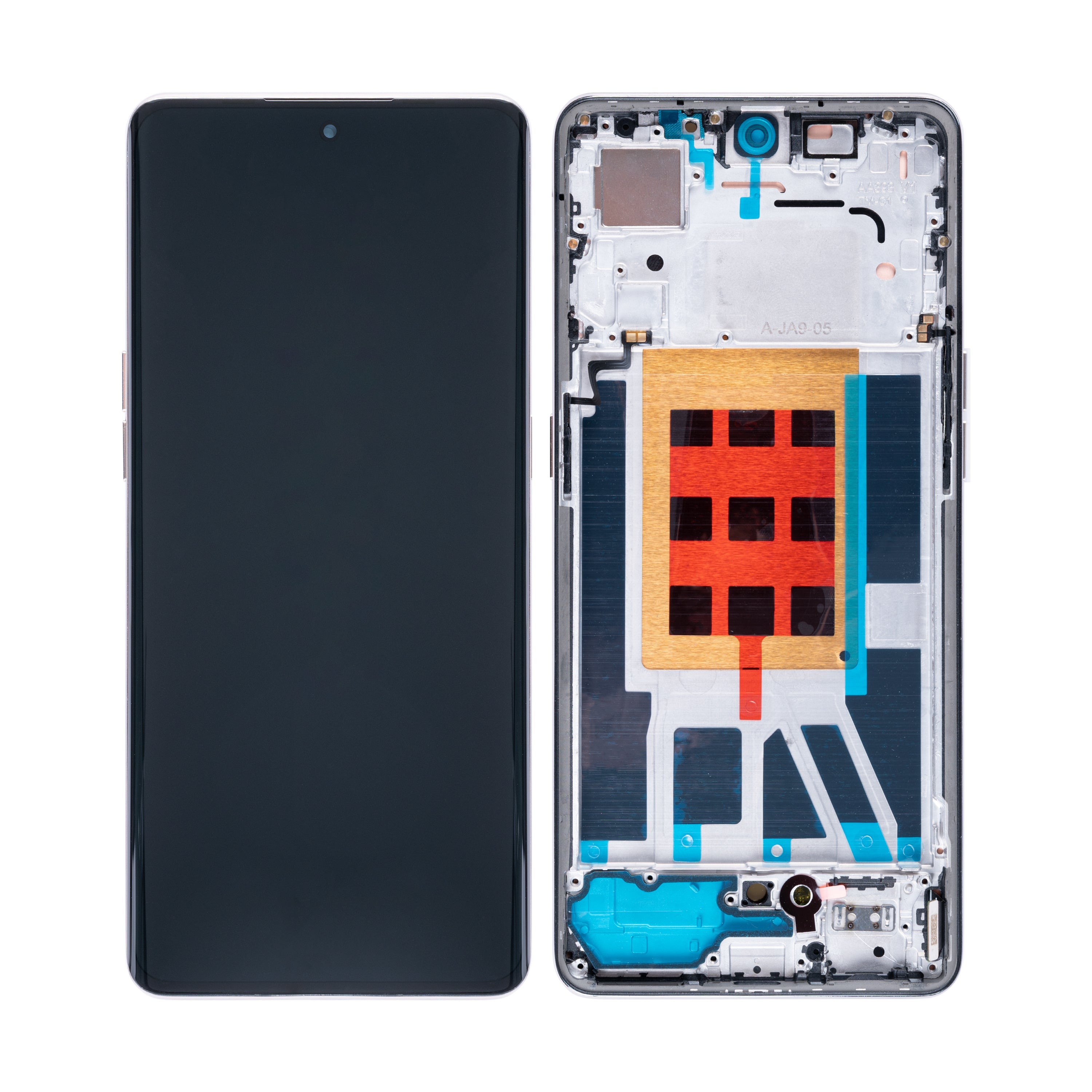 Oppo Reno9, Reno9 Pro Display und Digitizer mit Rahmen Gold OEM