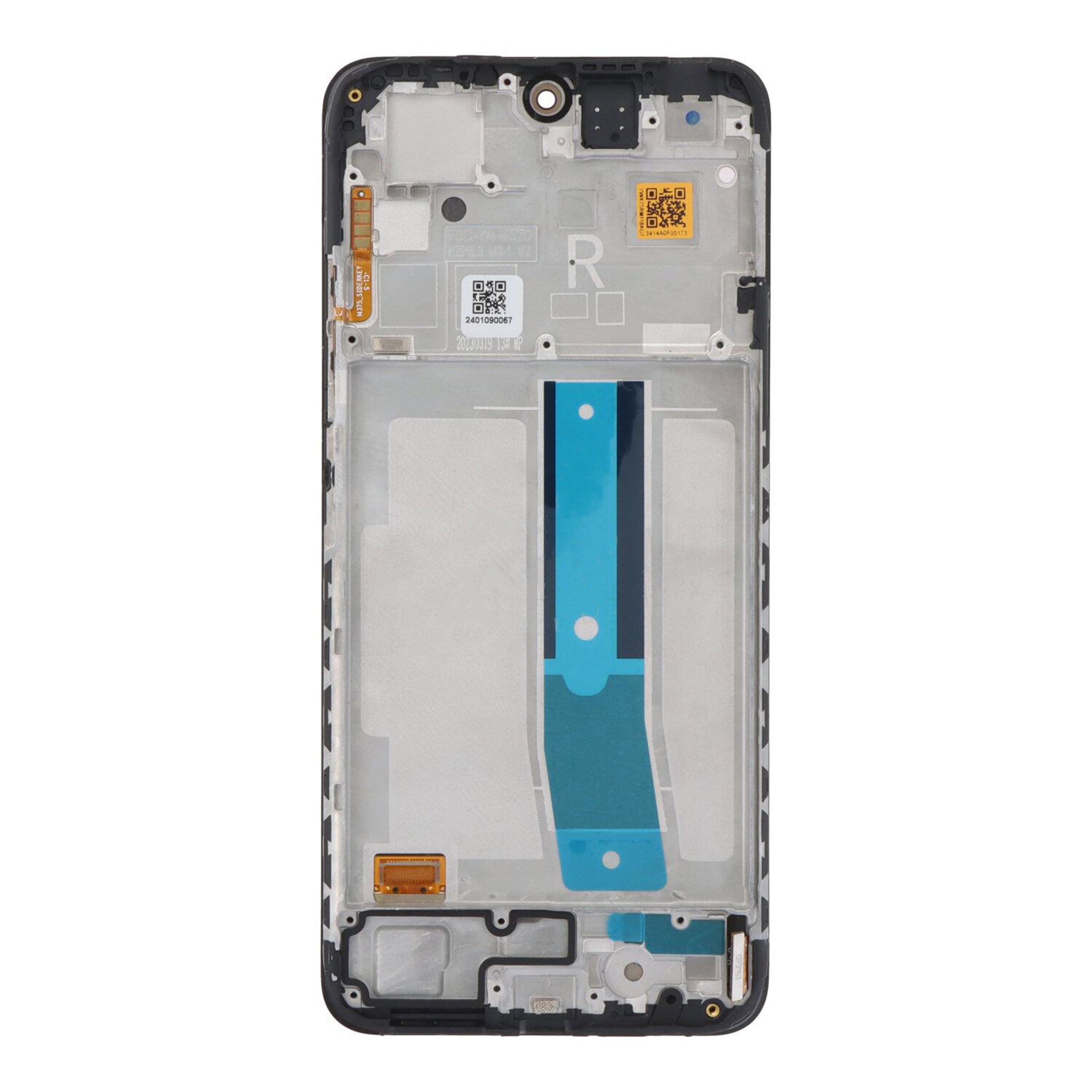 Xiaomi Redmi Note 12S Display und Digitizer mit Rahmen, Onyxschwarz (OEM)