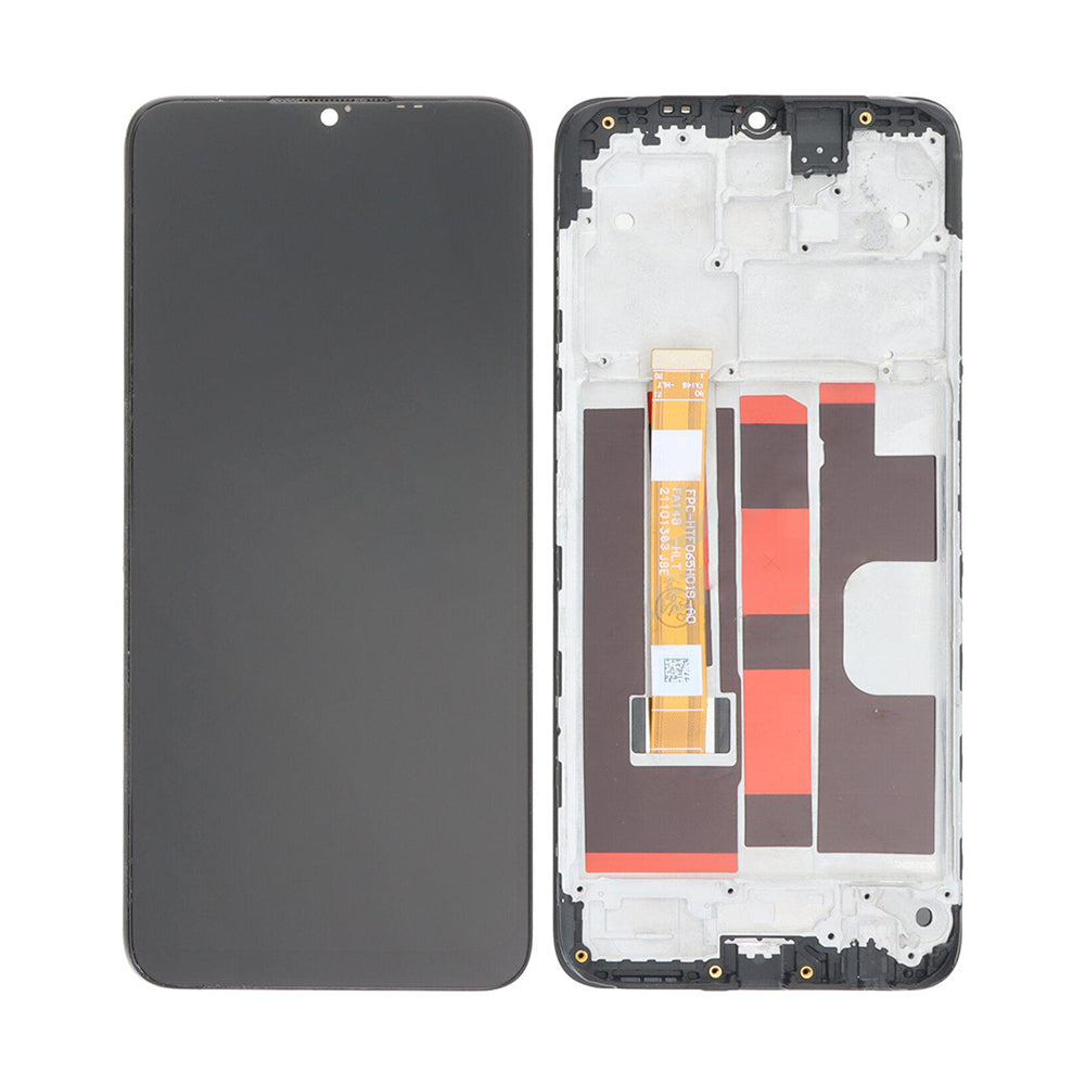Oppo A5 (2020) Display und Digitizer mit Rahmen, schwarz, Servicepaket