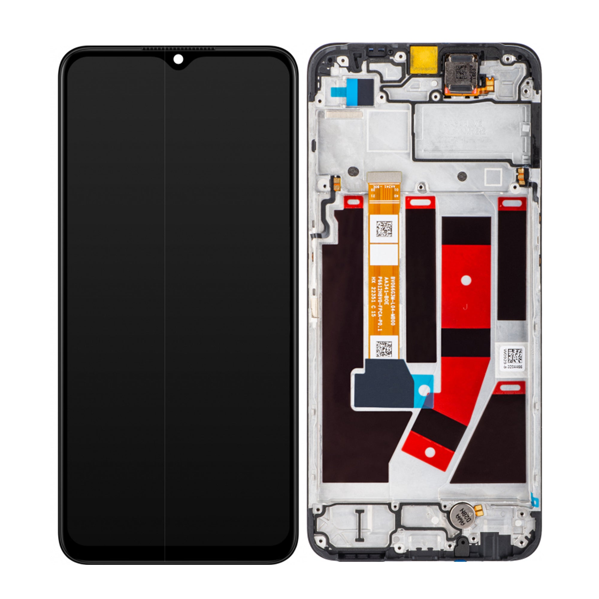 Oppo A56s, A57 Display und Digitizer mit Rahmen, blau, OEM
