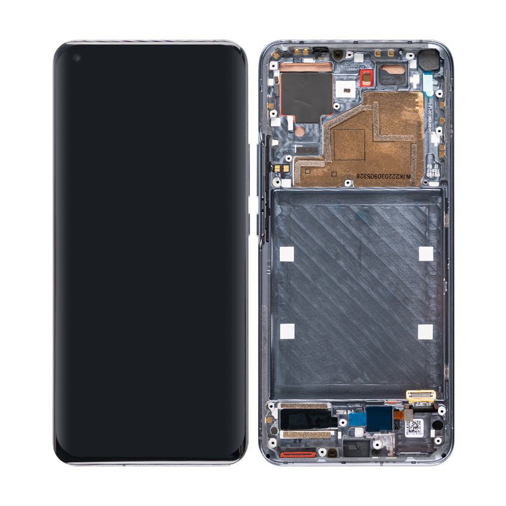 Xiaomi Mi 11 5G Display und Digitizer mit Rahmen, Mitternachtsgrau (OEM)