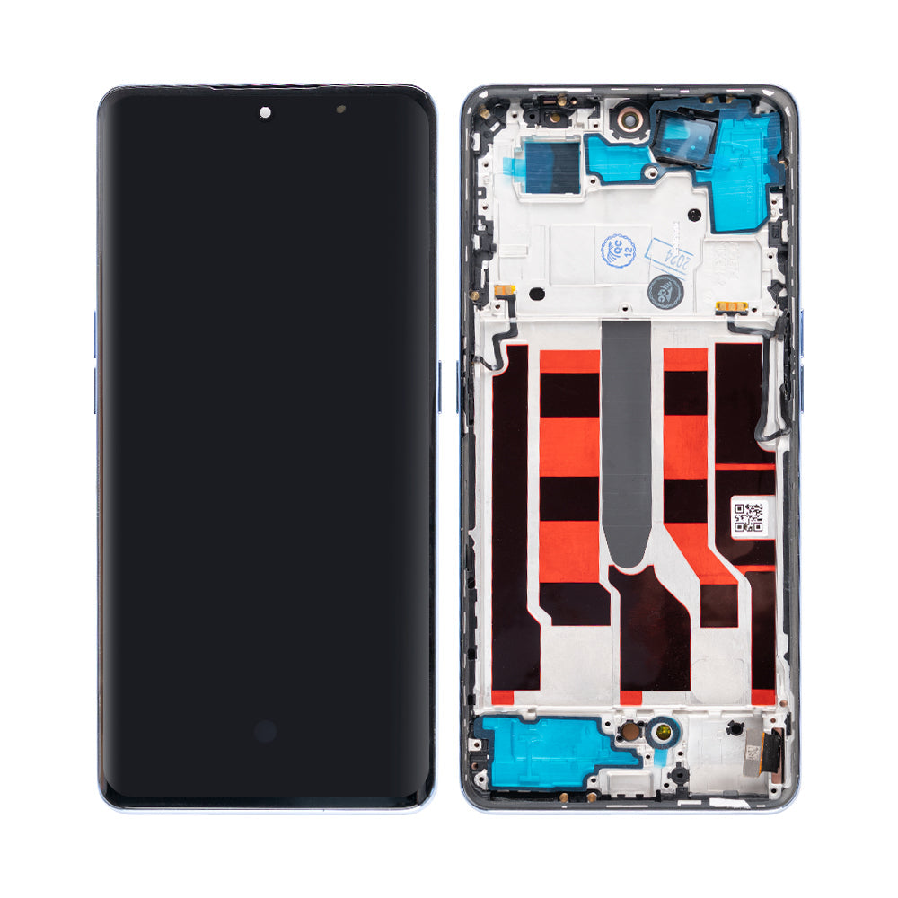 Oppo A1 Pro Display und Digitizer mit Rahmen, blau, OEM