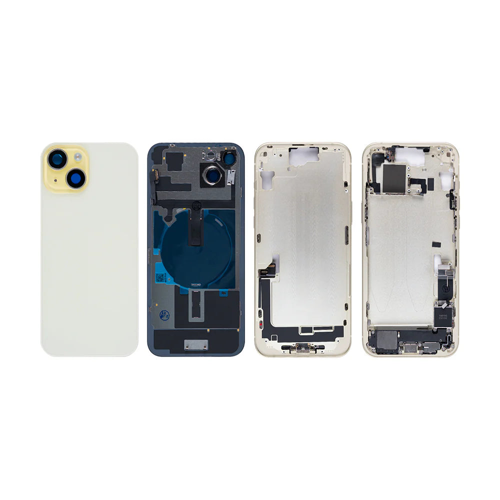 Für iPhone 15 Plus Komplettes Gehäuse einschliesslich aller Kleinteile, ohne Akku und Rückkamera-Grün, Gelb, Blau, Schwarz, Silber, Rosa