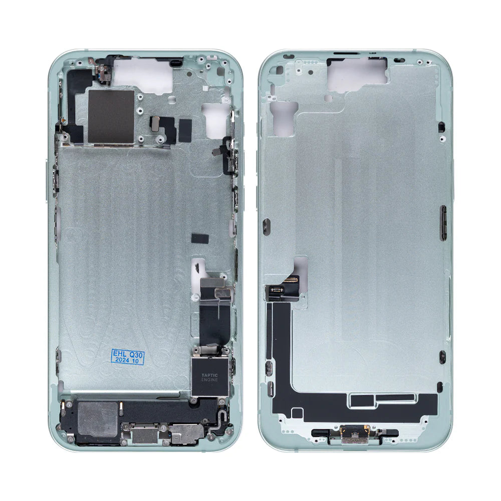 Für iPhone 15 Plus Mittelrahmen-Schwarz, Grün, Gelb, Blau, Silber, Rosa