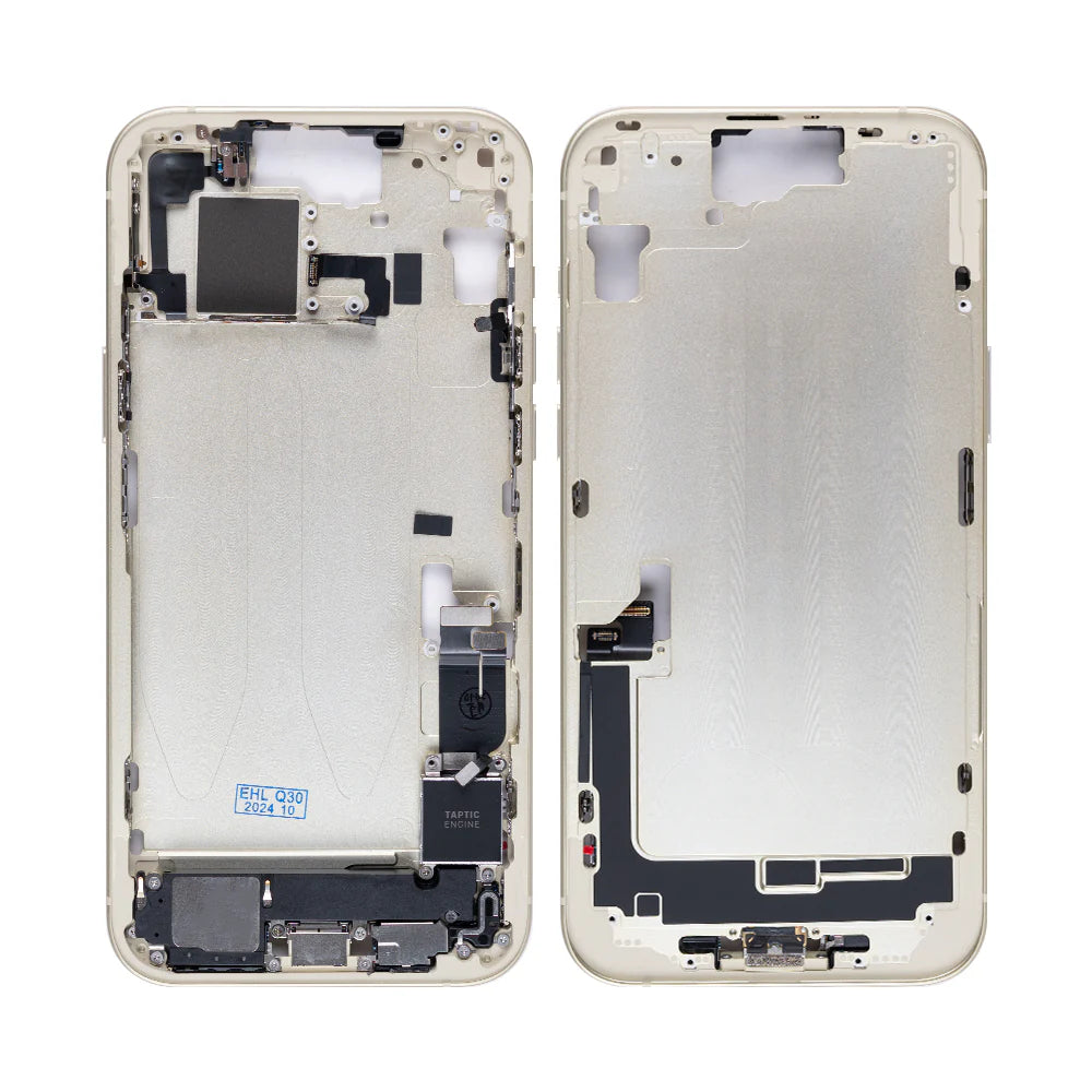 Für iPhone 15 Plus Mittelrahmen-Schwarz, Grün, Gelb, Blau, Silber, Rosa