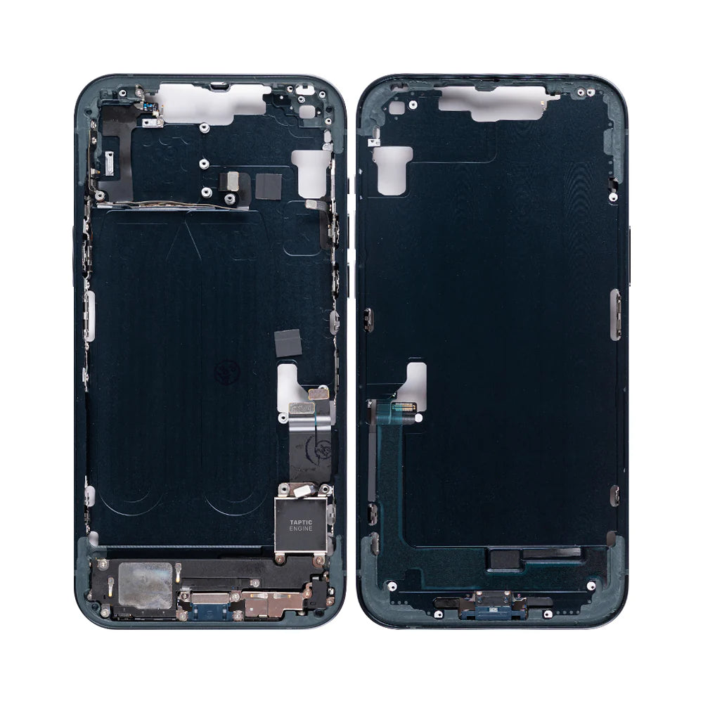 Für iPhone 14 Plus Mittelrahmen Midnight (Schwarz (Mitternacht), Blau, Rot (PRODUCT RED), Lila, Gelb, Silber)