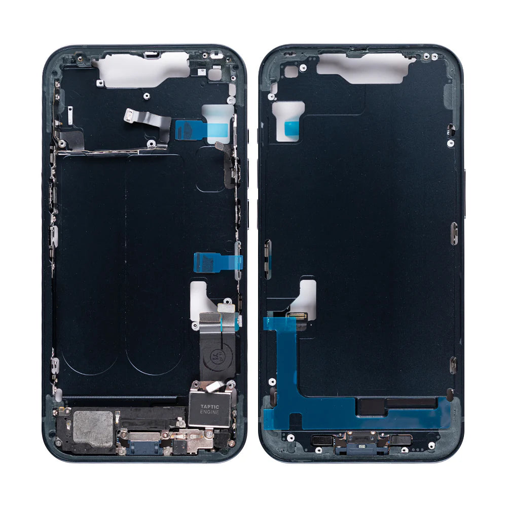 Für iPhone 14 Mittelrahmen (Gelb, Blau, Schwarz, Silber, Rot, Violett.)