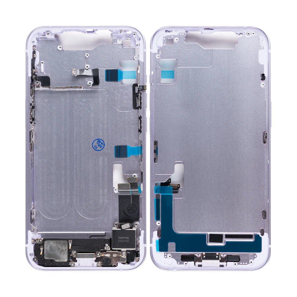 Für iPhone 14 Mittelrahmen (Gelb, Blau, Schwarz, Silber, Rot, Violett.)