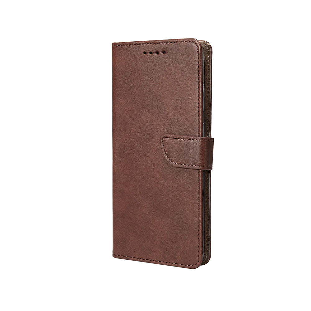 Rixus Book Case Wallet Case für Samsung Galaxy S25 Ultra Dunkel Braun