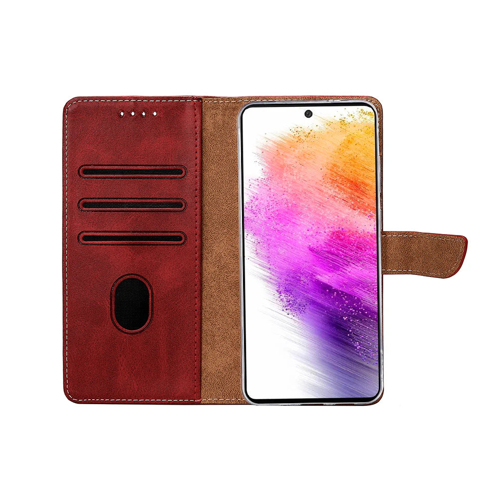 Rixus Book Case Wallet Case für Samsung Galaxy A54 5G Rot