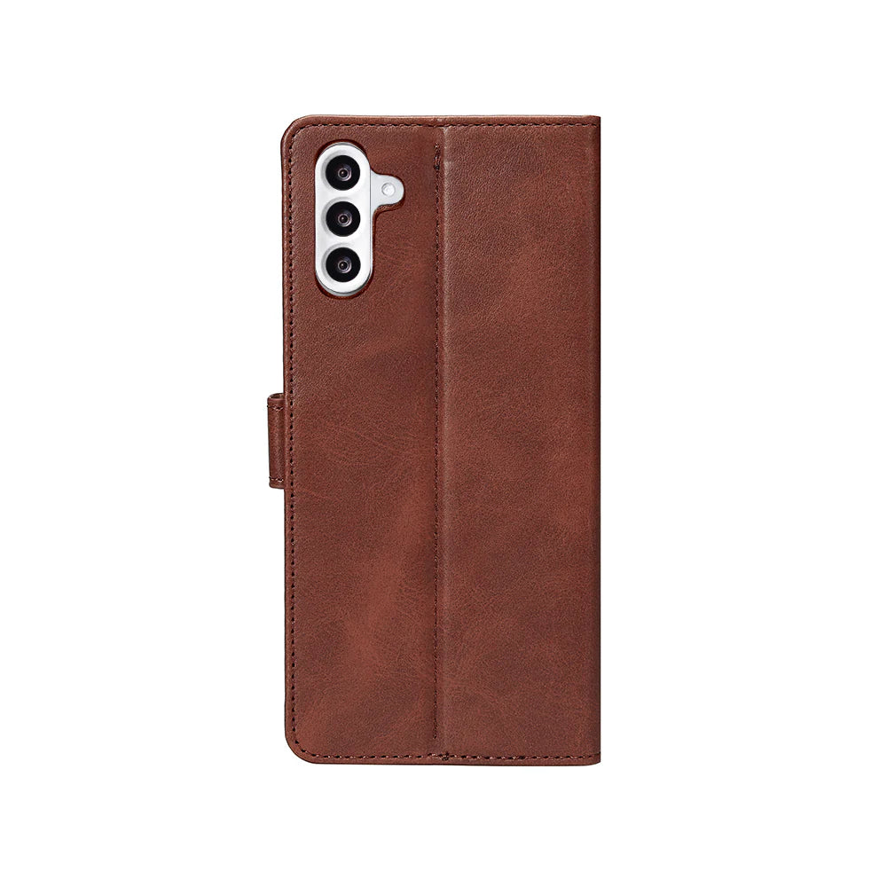 Rixus Book Case Wallet Case für Samsung Galaxy A56 Braun