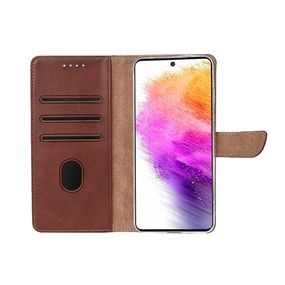 Rixus Book Case Wallet Case für Samsung Galaxy A54 5G Braun