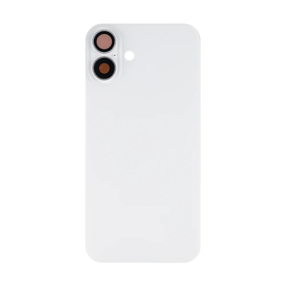 Für iPhone 16 Plus Extra-Glas ohne NFC, vergrößerter Kamerarahmen,(Weiss, Rosa, Schwarz, Blau, Grün)