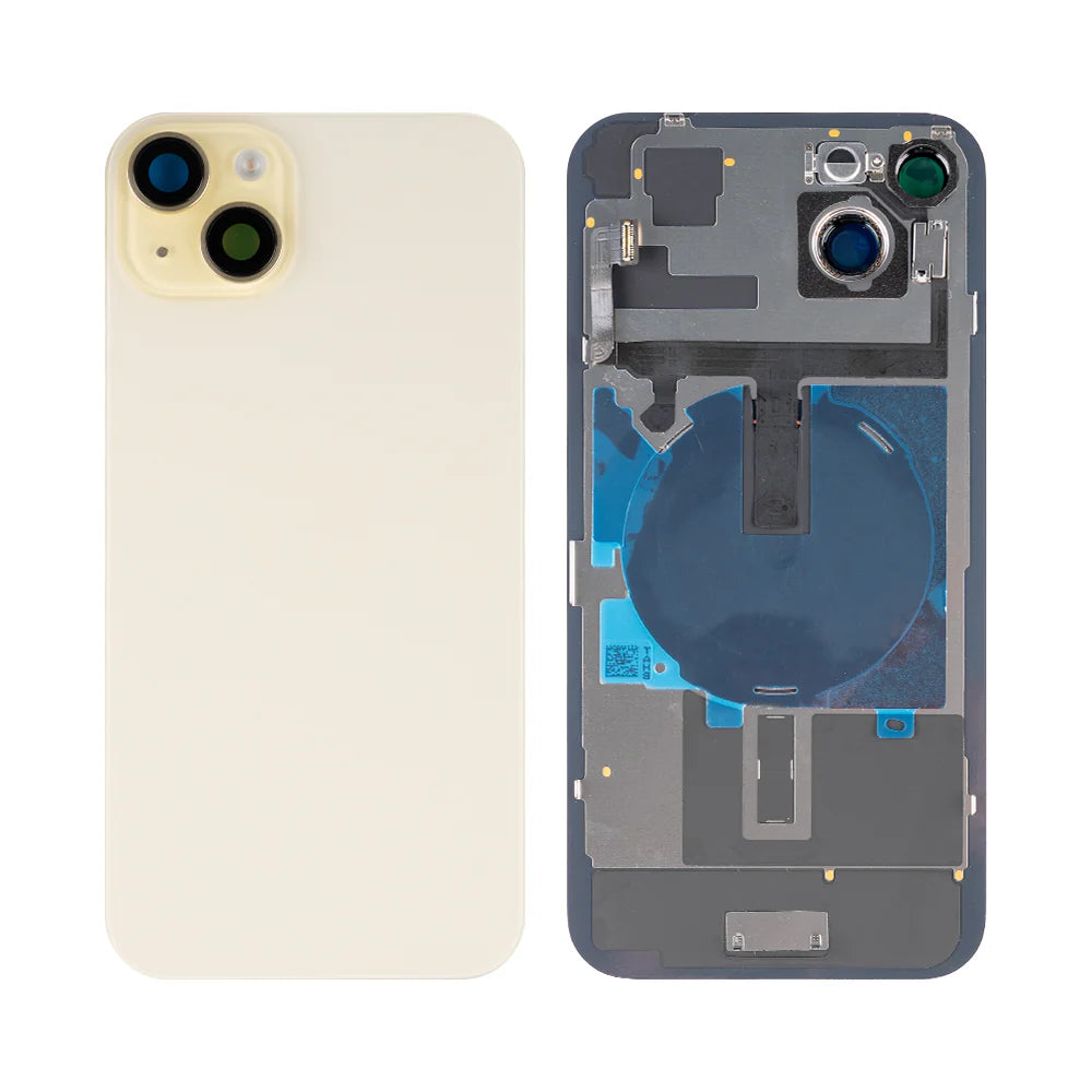iPhone 15 Plus Extra Glas mit NFC und vergrössertem Kamerarahmen – Grün, Gelb, Blau, Schwarz, Silber, Rosa