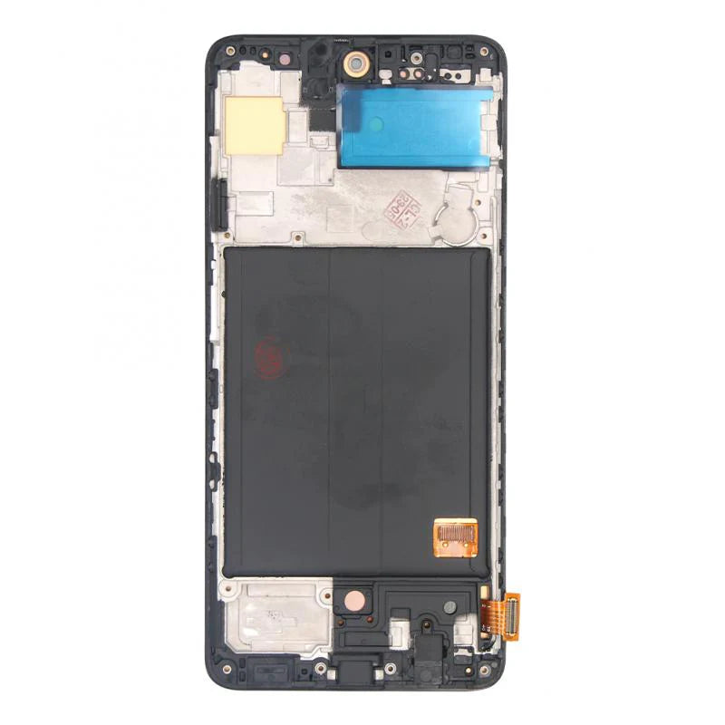 Samsung Galaxy A51 Display und Digitizer mit Rahmen Schwarz SOFT-OLED