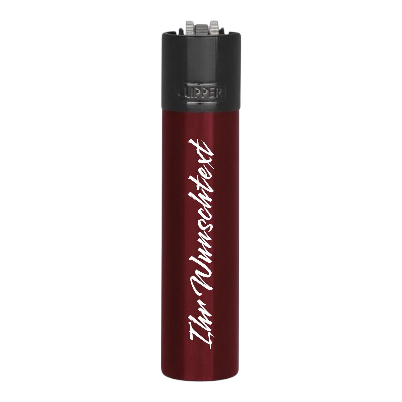 Clipper Metal Large Lava Bordeaux (Auf Wunsch mit Gravur)