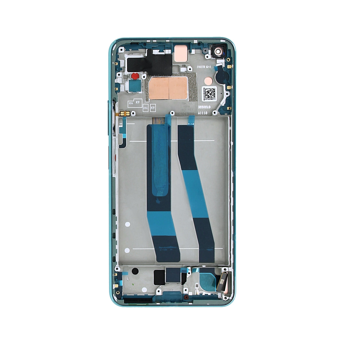 Xiaomi Mi 11 Lite 5G NE Display und Digitizer mit Rahmen, Kaugummiblau (OEM)