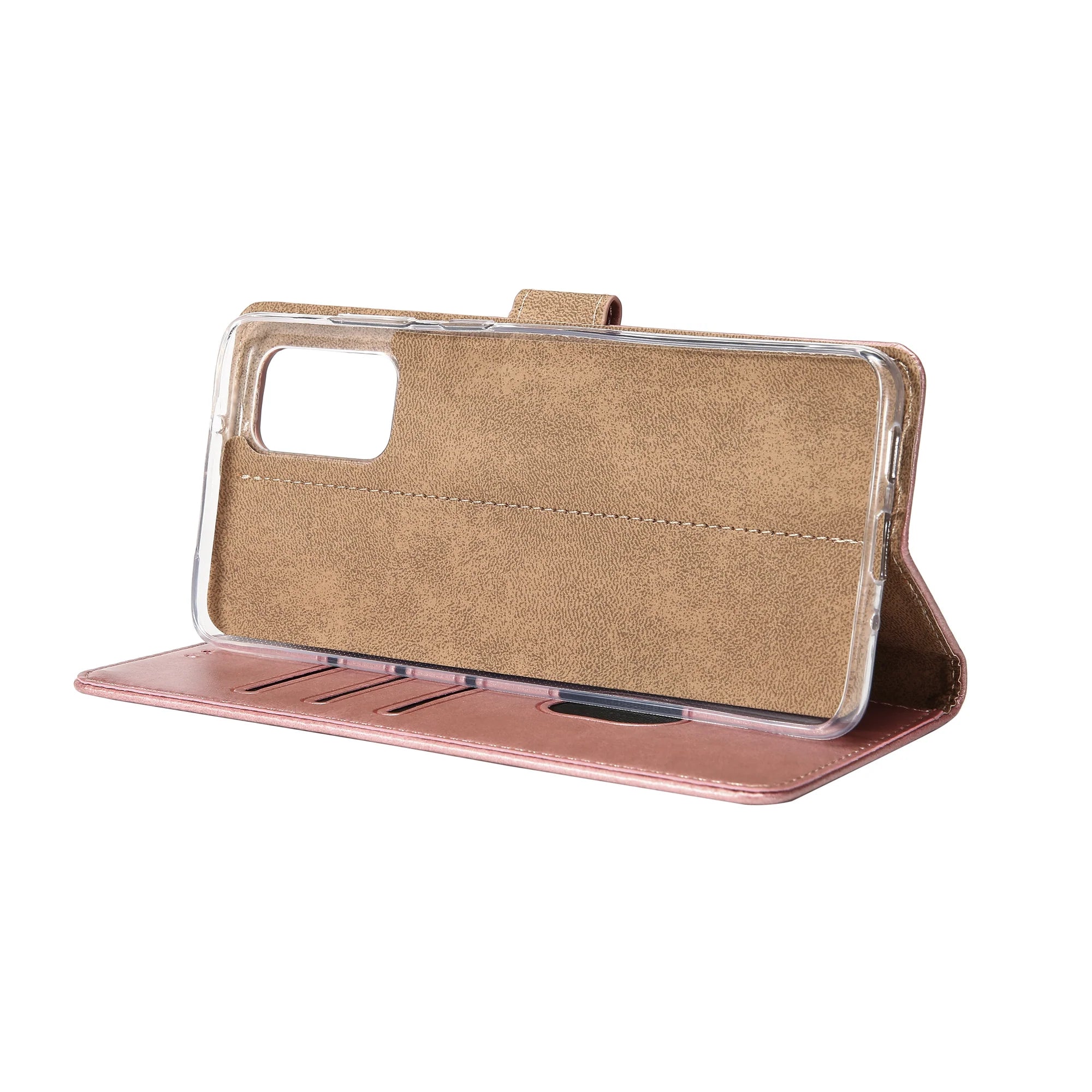 Rixus Book Case Wallet Case für Samsung Galaxy A52 Rosegold