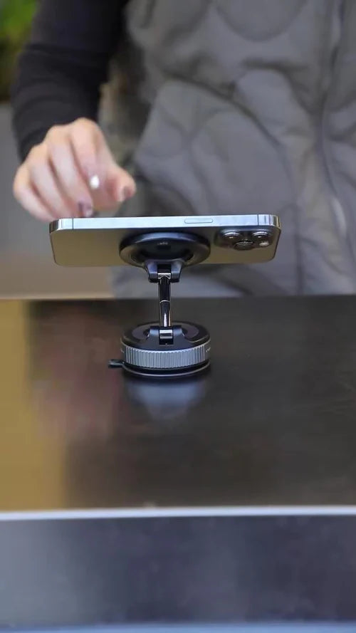 Faltbare Magnetische Handyhalterung – Saugnapf, Zinklegierung, 360° Verstellbar - Phonebazaar
