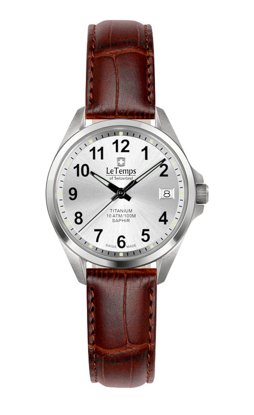 LeTemps TITANIUM LADY SAPHIR QUARZ WATCH 100M