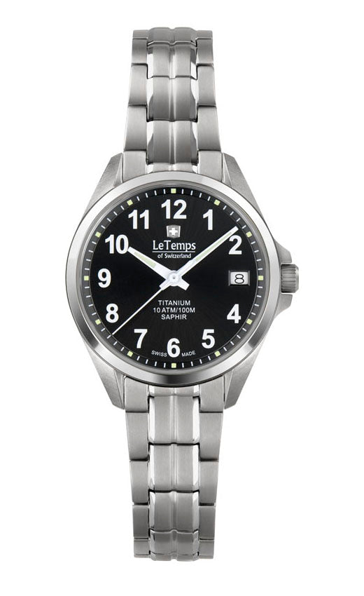 LeTemps TITANIUM LADY SAPHIR QUARZ WATCH 100M