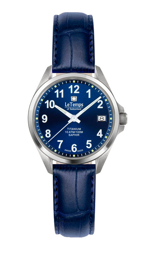 LeTemps TITANIUM LADY SAPHIR QUARZ WATCH 100M