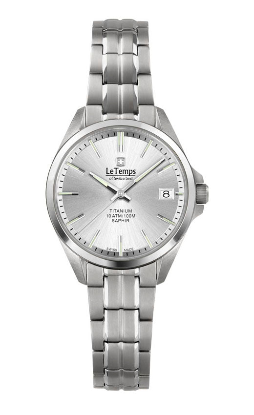 LeTemps TITANIUM LADY SAPHIR QUARZ WATCH 100M